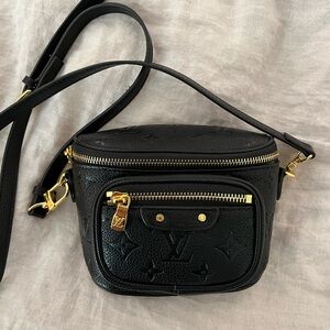 Genuine leather LV bum bag
